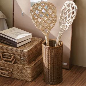 [포홈]브라운 라탄 롱바스켓 (대)