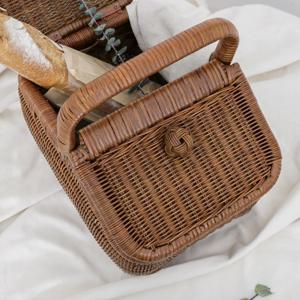 포홈 라탄 라운드 피크닉바구니