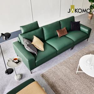 [자코모] 바우트 4인 천연면피 소가죽 소파+스툴