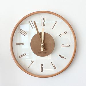 모니에 무소음 원목 마네 벽시계