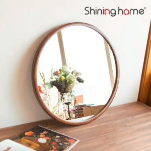 모니에 원목 원형 벽거울