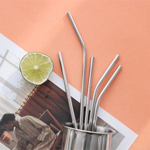 스텐레스 빨대세트 혼합 4p / 일자형,커브형,쉐이크용,청소솔