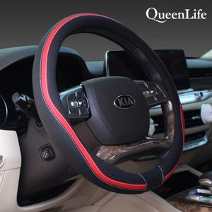 퀸라이프 역한 냄새없는 프리미엄 자동차 가죽핸들커버 QL712