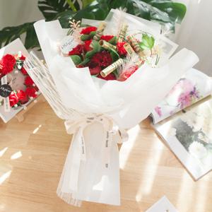 하트 카네이션 꽃다발 45cm (2컬러) 조화 어버이날 스승의날 선물 감사