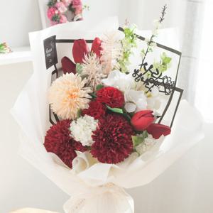 블러썸 카네이션 꽃다발A 63cm (2컬러) 조화 어버이날 스승의날 선물