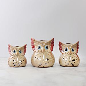 도자기 부엉이장식품 RC11 3P SET 인테리어장식소품