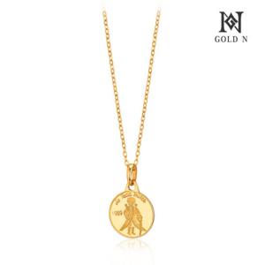 골드앤 18K 플랫 어린왕자 코인 소 목걸이 YG