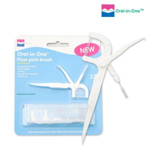 오럴인원 멀티 일회용 치실 2개입+케이스