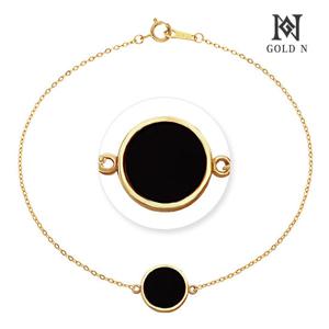 골드앤 14K 위드 천연오닉스 대 팔찌 YG