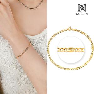 골드앤 14K 스타커브체인 팔찌 1타입 남성 YG