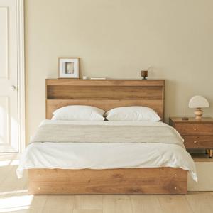 [아이엔지홈] 알렉스 LED 수납 침대 Q (착불)