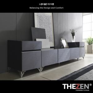 [더젠] 자넬303 메탈릭실버 고급 2300거실장세트3