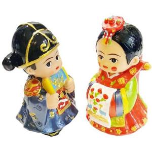 아트박스/라베끄 한국전통 웨딩커플 신랑신부 미니 장식인형