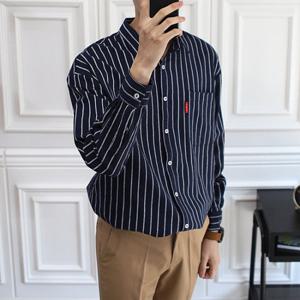 [후앙스] 포켓 스트라이프 오버핏 셔츠 SBST0118