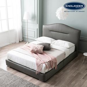 [잉글랜더]발렌시아 평상형 가죽 침대(SY 7존 라텍스 매트-퀸)