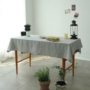 [하임앤하임] 깅엄체크 그레이 식탁보-6인용