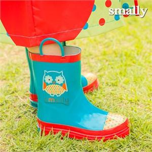 [스몰리](스몰리)유아 아동 장화 레인부츠 애니장화-아울블루