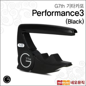 G7th기타카포 Performance 3 Black 통기타용 블랙