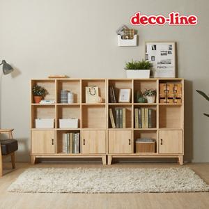 데코라인 코넬 레스트 9칸 도어 원목 책장 A형 DDR021C (착불)