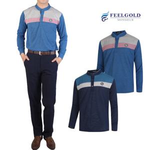 [필골드] 맥킨리 남성 배색 차이나카라 티셔츠 PT505n506