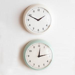 동글이 레트로 메탈 무소음 벽시계