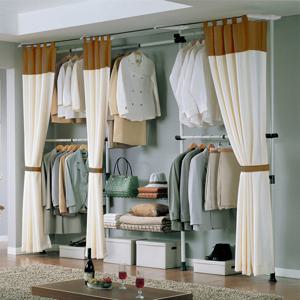 가화 5단 바구니 수납 트리플커튼행거(3LB4502STC)