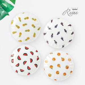 헨느 주름 과일 15cm 원접시 4P / 일본접시 / 앞접시
