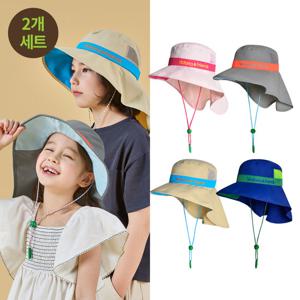 [빅토리아앤프렌즈] 휘슬 챙모자_UV와이어 플랩썬햇 2개세트