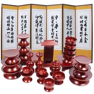 [남원공방] 간소 물푸레 제기 세트 25P + 제사병풍