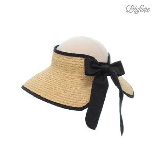 [블루피오레] 블랙리본 라피아 밴드 썬캡 BFH484