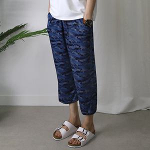 [후앙스] 청 밀리터리 와이드 아이스 밴드바지 KSBP0416