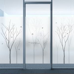 창문 시트지 칼라 안개시트지 스모키트리01 M-A