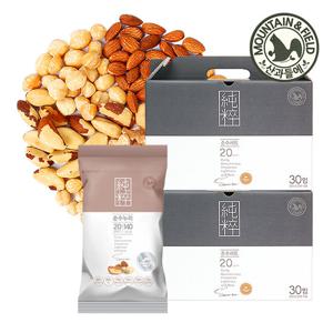 [산과들에] 선물세트 오직견과 순수누리 하루견과 30봉x2박스