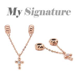 [도로시] 14k 마이 시그니처 픽스체인 십자가