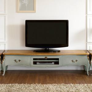 유캐슬 노엘 엔틱 원목 1500 서랍 TV 거실장 티비다이 (A형)