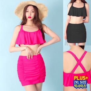 러플하이웨스트 비키니세트~2XL