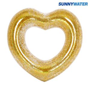 써니워터 중형 하트튜브 (투명골드펄) 85cm