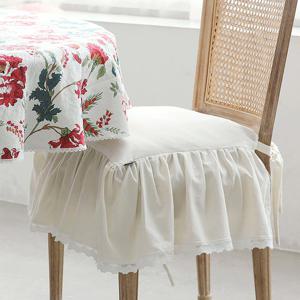 데코토닉 크림린넨 셔링 의자커버