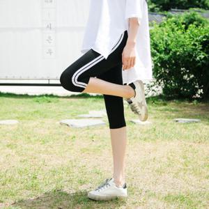 2매세트 아이스 쿨링 레깅스 7부 2라인 빅사이즈 밴딩