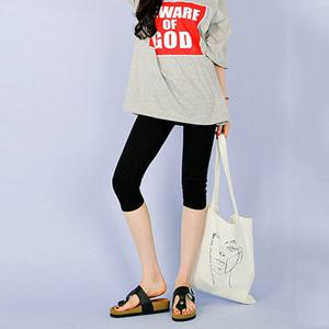 7부 빅사이즈레깅스 쫄바지 코튼 면스판 운동복 여름