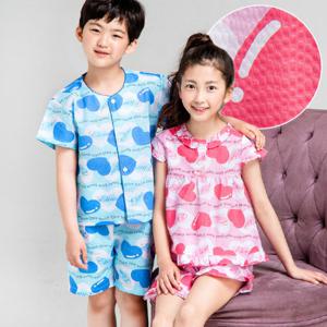 세일 국산 엠보스윗 지지미 아동 반팔상하 (65~90호) 빅사이즈