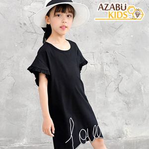 [아자브키즈] Love 롱 원피스 아동 여아 라운드 반팔