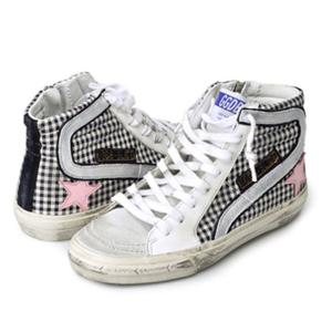 [골든구스] FW19 슈퍼스타 하이탑 체크 G35WS595.A34