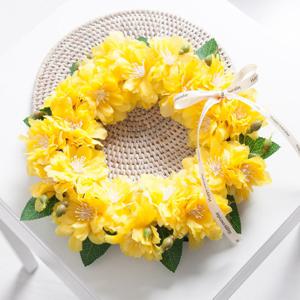 아젤리아 조화 꽃 리스 벽장식 리즈 24cm 인테리어 벽걸이 현관 문