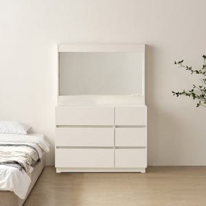 동서가구 아이즈 와이드 체스트 서랍장+조명 거울 DF915009