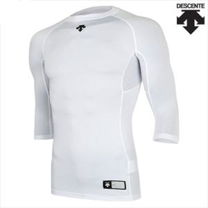 데상트 S7221ZPC03 WHT0 절개 언더셔츠 7부 티셔츠