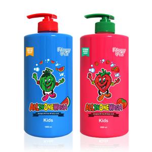 퍼니피아 키즈 올인원워시 3in1 1000ml 2개 딸기향 수박향