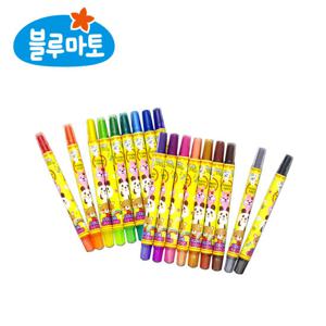 [블루마토] 헬로헬로 미니 색연필 18색 (CPS003)