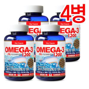 통라이프 알티지 프리미엄 오메가3 1200 6개월-4병