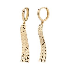 [더스톤즈] 14K 웨이브 컷팅스틱 귀걸이